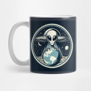 Grey Aliens in a UFO Mug